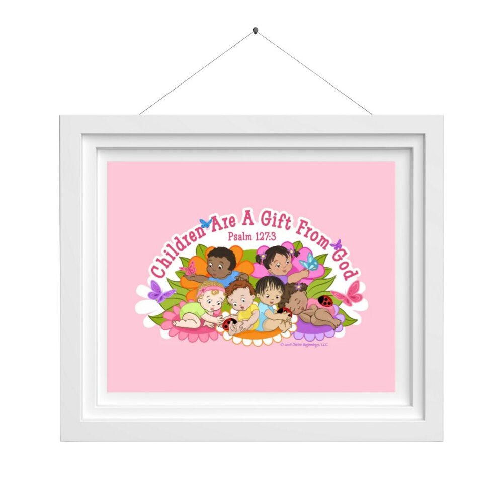 Children are a Gift From God Artwork (Pink)